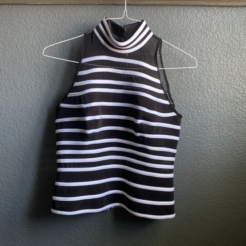 Black and white, JS Collections top.